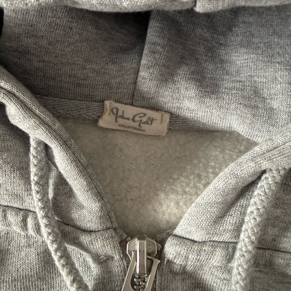 Brandy Melville Gray Zip-Up Hoodie - Picture 2 of 3